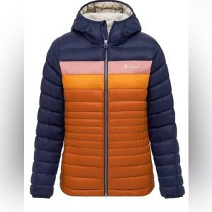 Cotopaxi Down Hooded Jacket Colorblock - Womens large